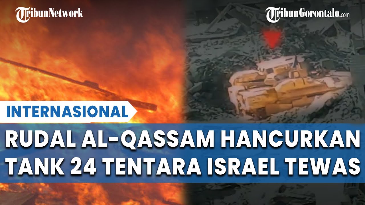 Brigade Al-Qassam Hancurkan Tank Merkava Israel dengan Rudal, 24 Tentara IOF Tewas di Jabalia.