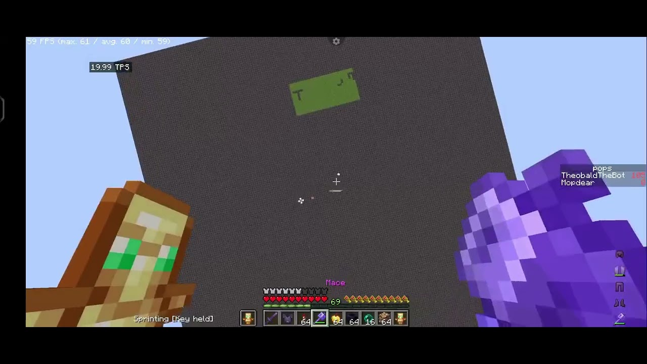 Elytra-Rocket-Mace combo in pojav launcher (KBM)