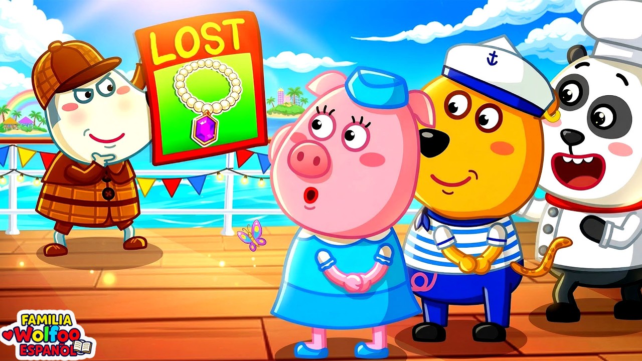 Familia Wolfoo Español | ¿Quién Tomó el Collar? Misterio en el Crucero | Dibujos Animados