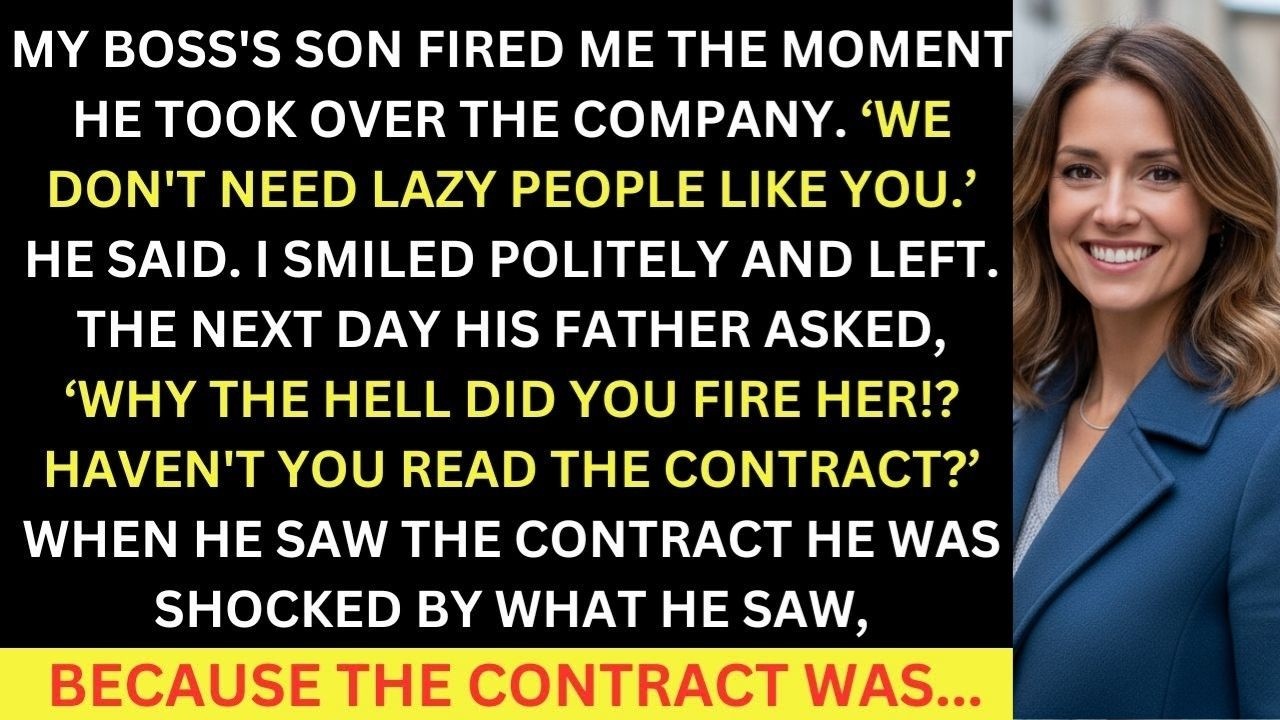 My Boss's Son Fired Me The Moment He Took Over The Company, He Didn't Know He Would Lose Everything