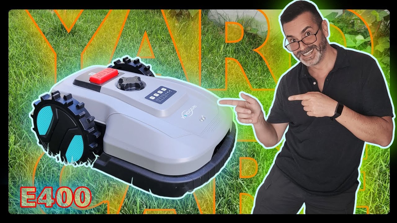 YARDCARE E400 Robot Cortacésped, 400m2 de autonomía, Carga automática, Sensor de lluvia, 60dB aprx