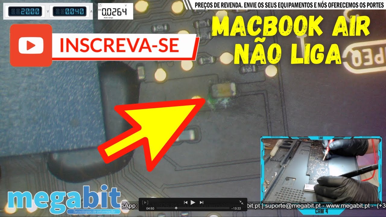 MACBOOK AIR NÃO LIGA