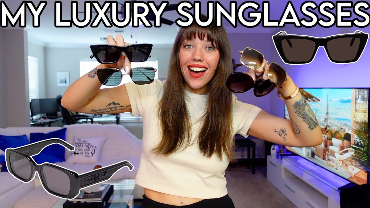 MY DESIGNER SUNGLASSES COLLECTION! 😎 | Kenzie Scarlett