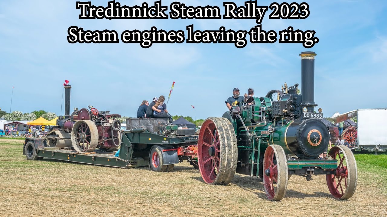 Tredinnick Steam Rally 2023 (Steam engines leaving the ring)