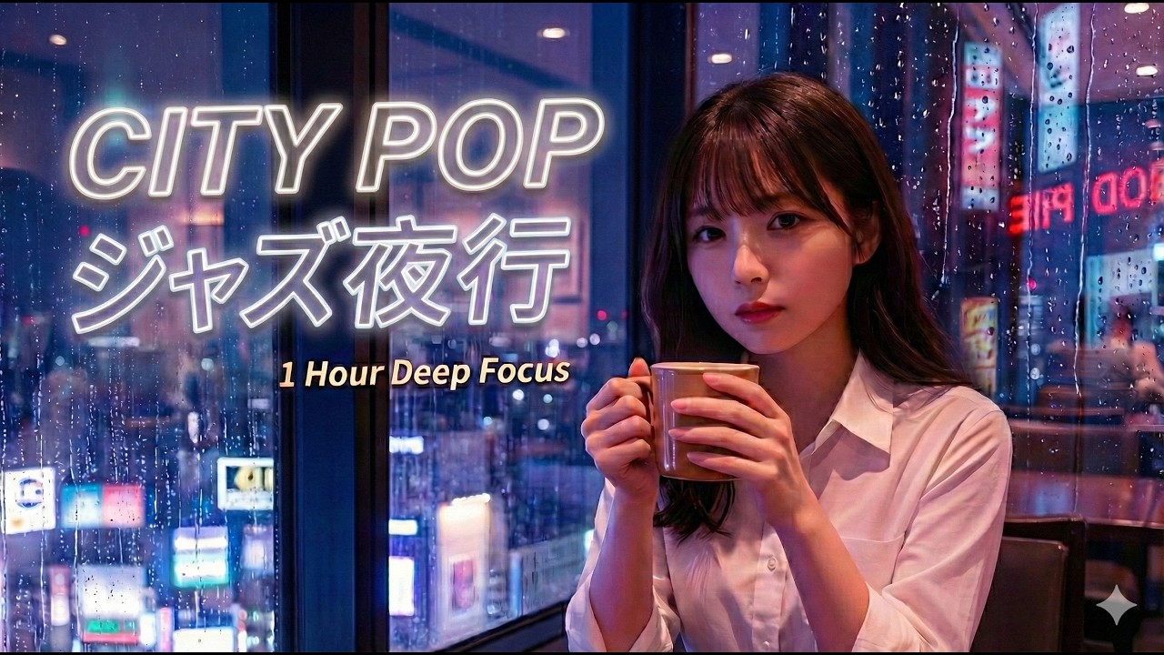 You’re in 80s Tokyo🌙 Late Night Jazz City Pop for Infinite Focus (1-Hour Mix / Study, Work, Relax)
