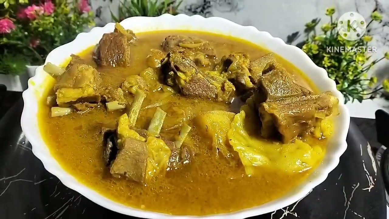 🌿 খাসির মাংসের পাতলা ঝোল 🌿