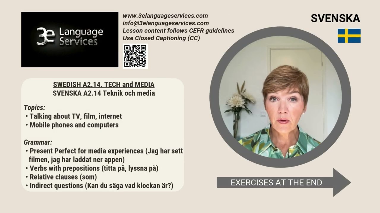 SWEDISH sample video - Elementary level for people interested in continuing to learn Swedish.