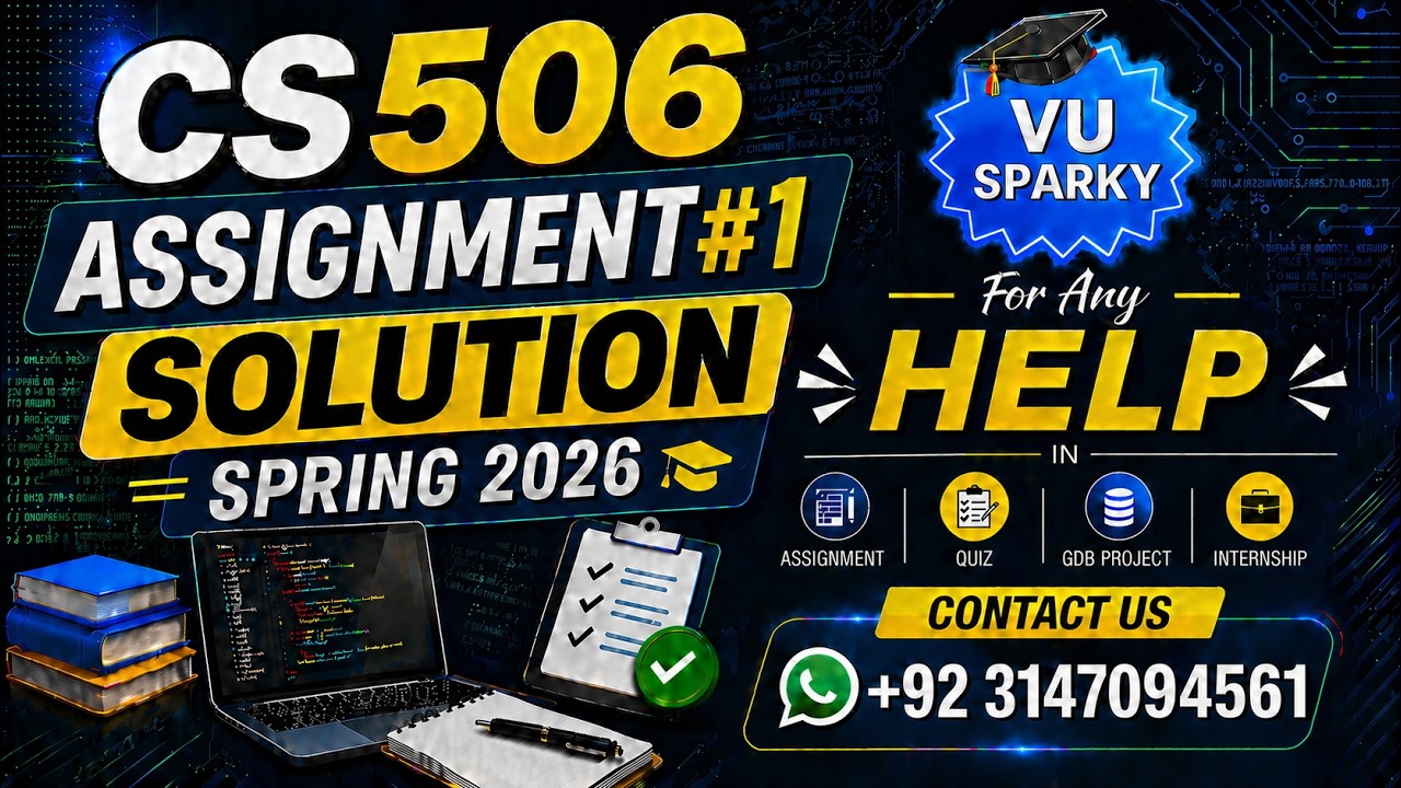 CS506 Assignment 1 Solution Spring 2026 | CS506 Assignment 1 Solution 2026 | Study With Hamza