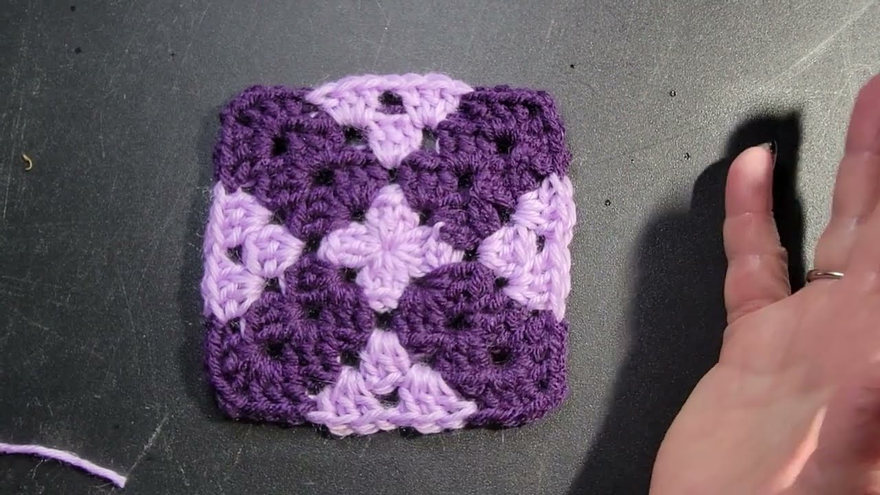 X Marks The Spot Granny Square Crochet.   @wipandchain