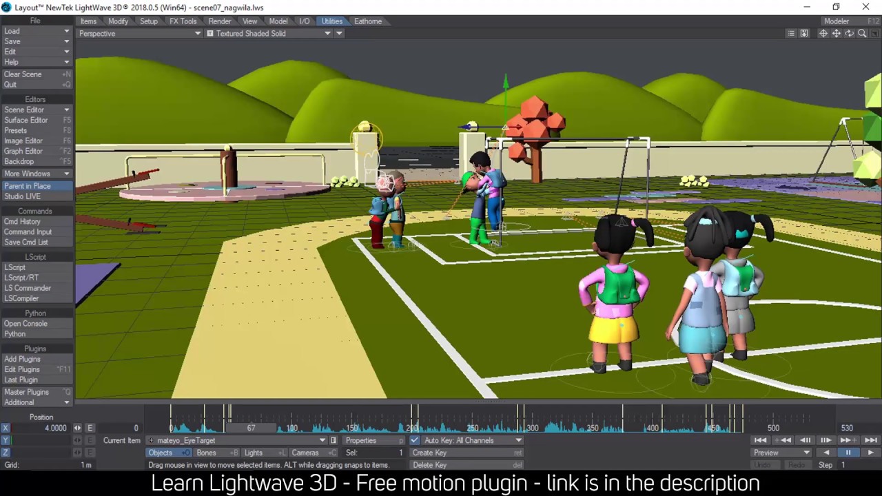 Free Motion Plugin & Tutorial for quick Animation - Newtek Lightwave 3D