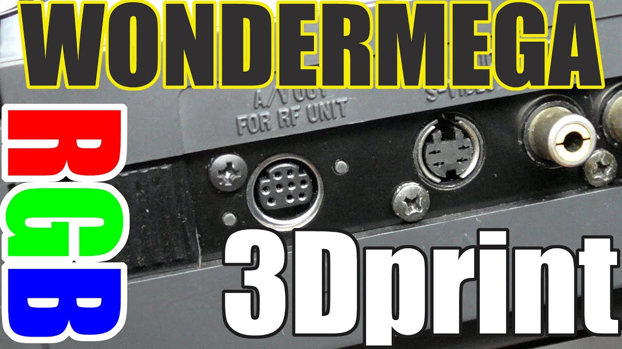 WONDERMEGA RG-M1 RGB compatible with Sega Genesis 2 3D print covered connector メガドライブ2のケーブルつかえるよ～