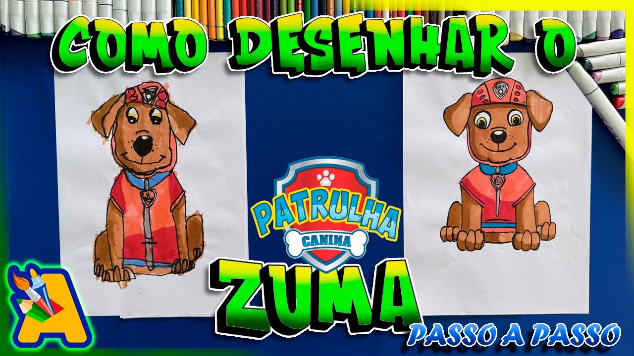 COMO DESENHAR O ZUMA DA PATRULHA CANINA FÁCIL