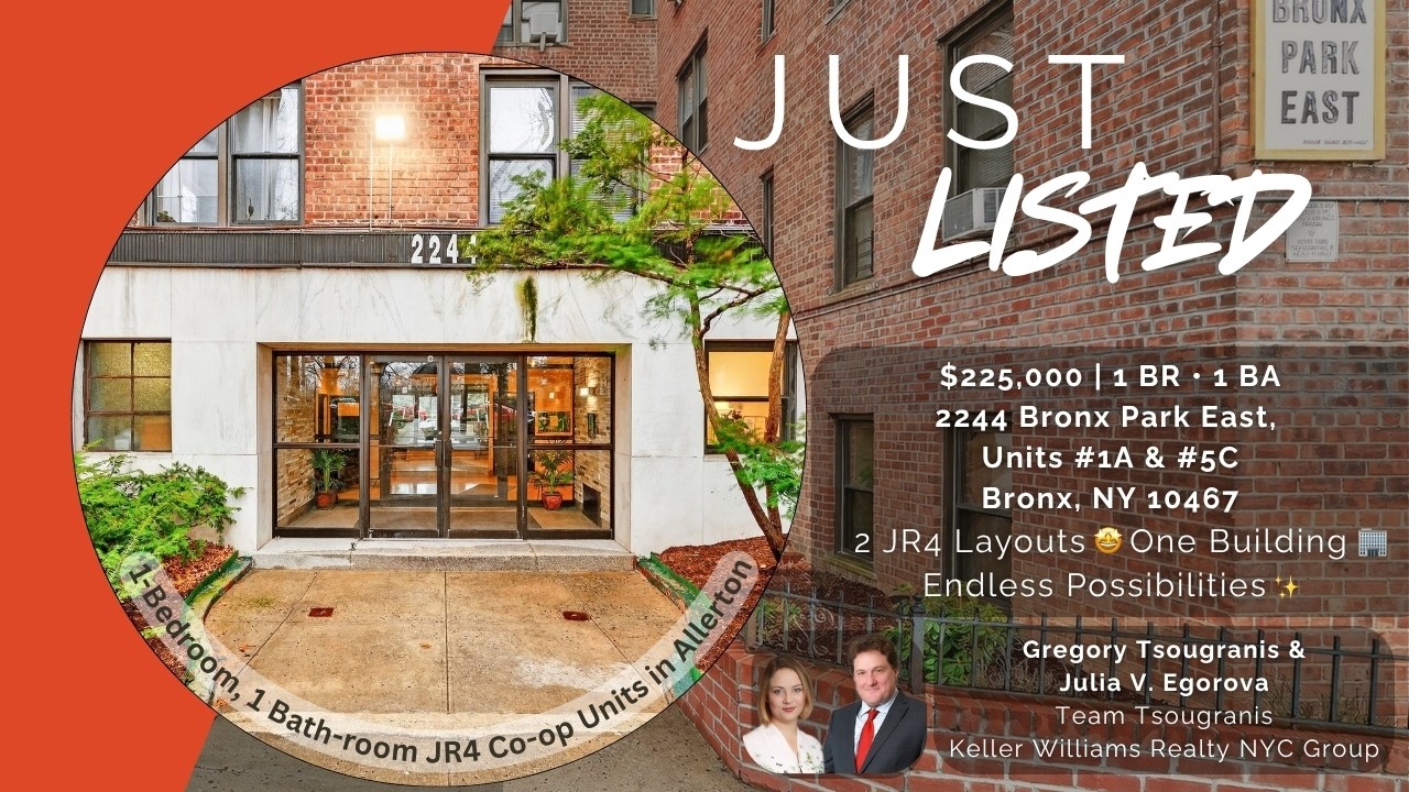 2244 Bronx Park East Units 1A & 5C 🔑 2 JR4 Layouts 🤩 One Building 🏢 Endless Possibilities ✨