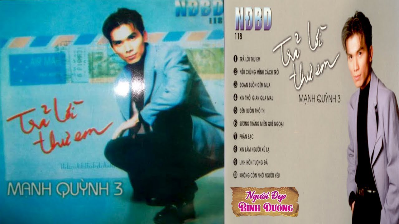 Mạnh Quỳnh 3 - Trả Lời Thư Em | Album Nhạc Tình Ca Chọn Lọc Hay Nhất