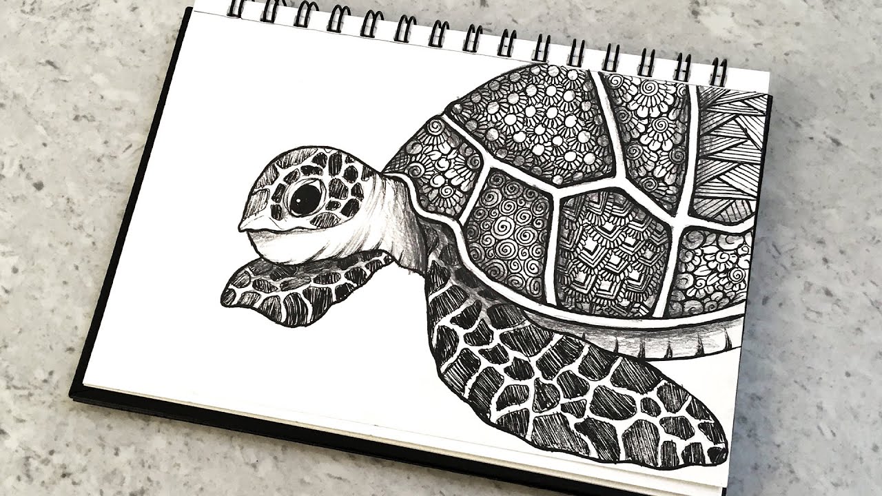 Turtle Mandala Art | How to Draw Unique Mandala Drawing