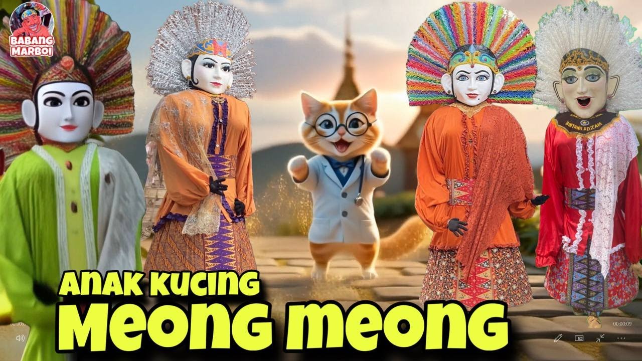 LAGU ANAK KUCING MEONG MEONG VERSI ONDEL BETAWI | ONDEL ONDEL BETAWI BABANG MARBOI