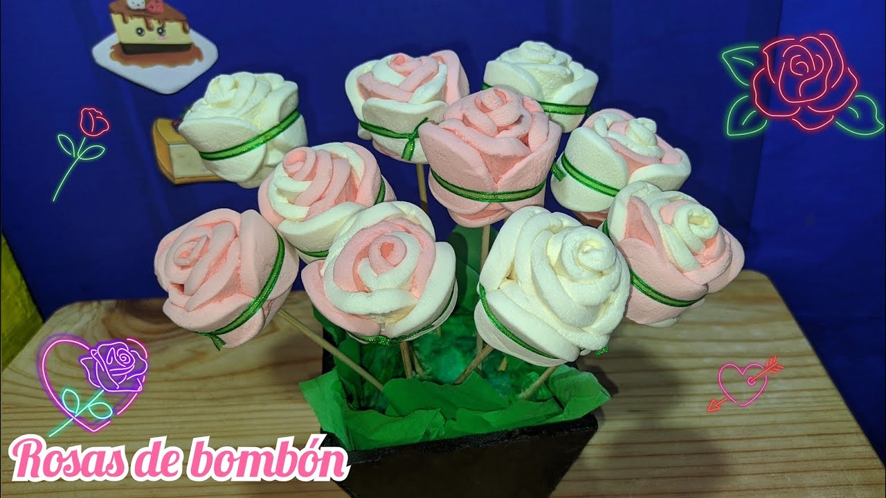 como hacer ROSAS DE BOMBÓN | ideas de regalos para San Valentín o el día de las madres💖|idea fácil