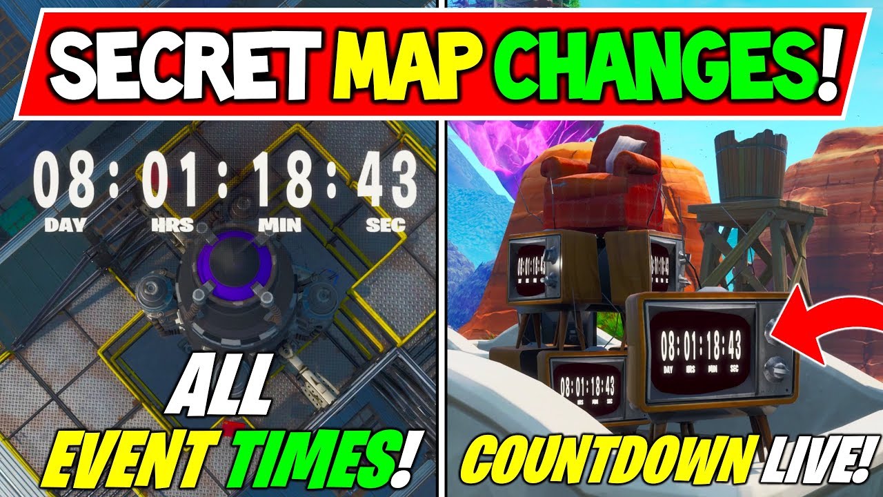 *НОВОЕ* Секретные изменения КАРТЫ и пасхалки в событии Fortnite! + &laquo;ОТСЧЕТ&raquo; времени для всех часо...