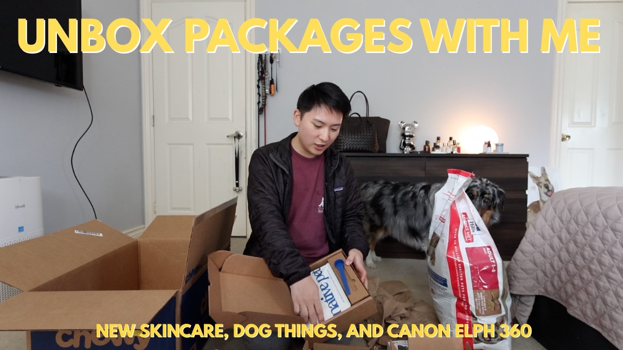 UNBOX PACKAGES WITH ME! Shopping and Eating