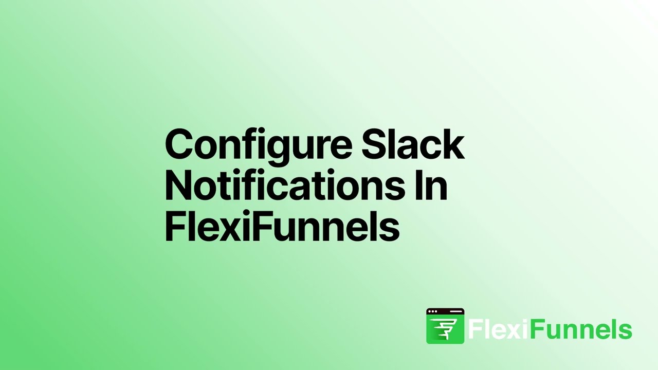 Configure slack notifications