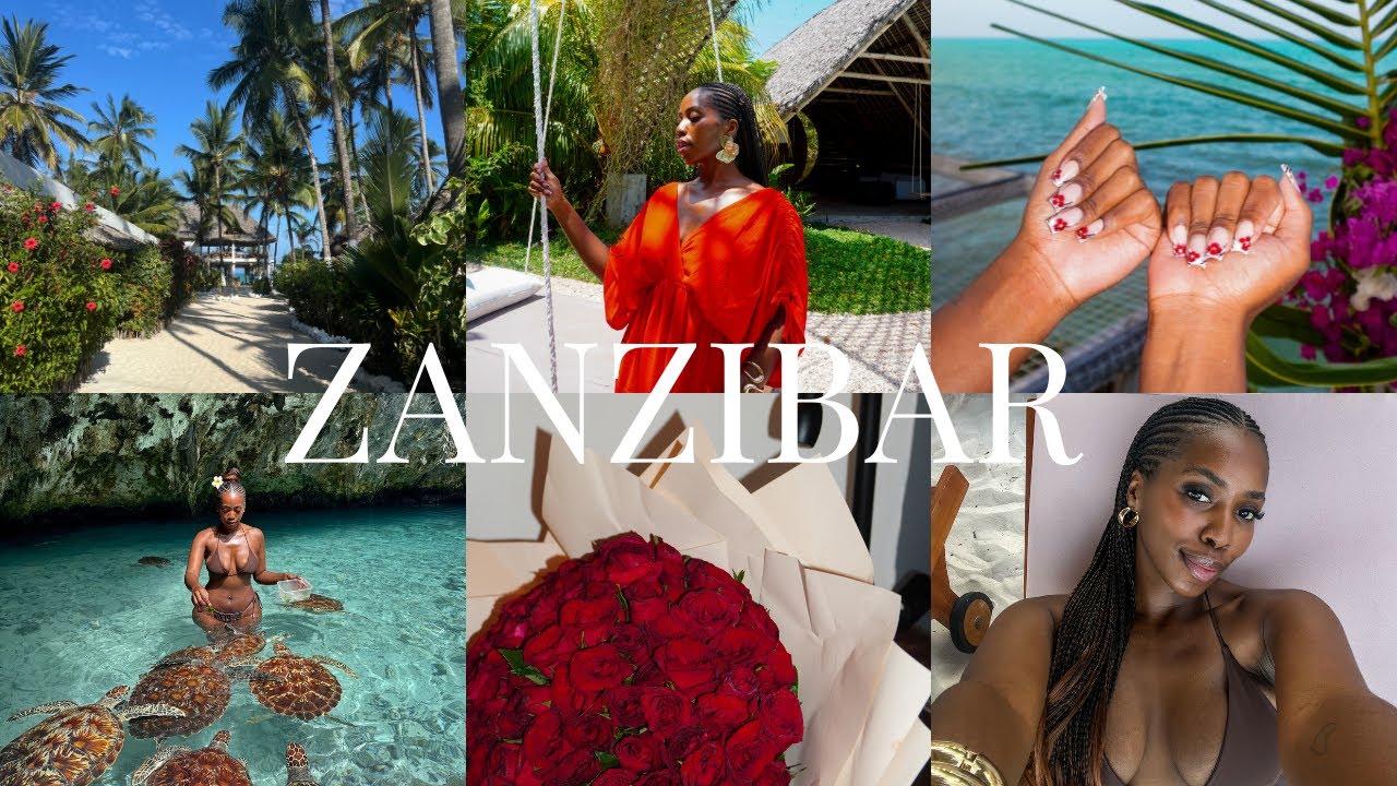 A WEEKEND IN ZANZIBAR 🌴 swimming with turtles, beach club, lux hotel tour + more! ✨