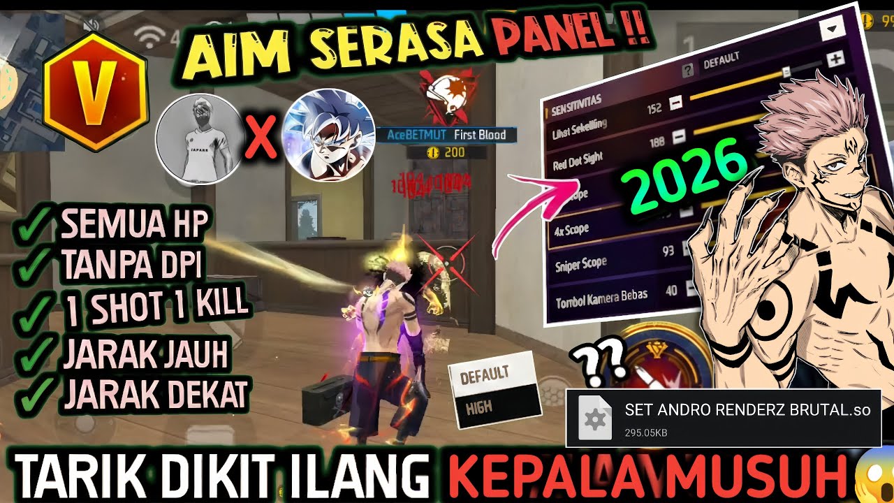 100% AUTO HEADSHOT SEMUA HP ⚙️📲 CARA SETTING SENSITIVITAS FF AUTO HEADSHOT & SETTING KONTROL + DPI😱