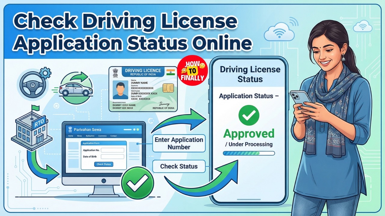 How to Check Driving License Application Status Online | DL Application Status Check Online