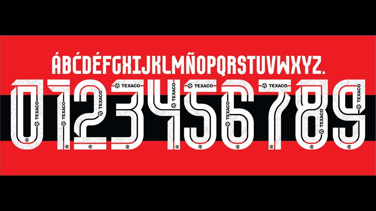 FONTE VETOR TIPOGRAFIA CAMISA FLAMENGO ADIDAS 2026 LANÇAMENTO!