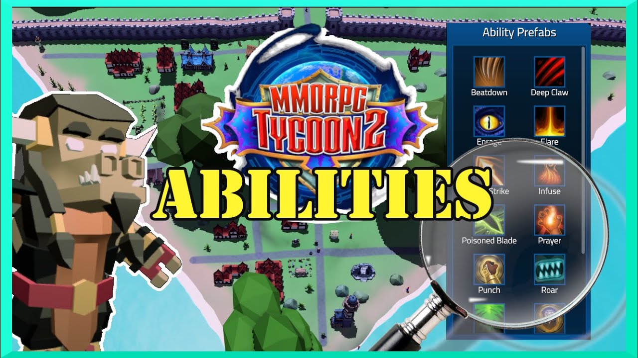 How To Make ABILITIES In MMORPG Tycoon 2! - Tips & Tricks - All The Effects - Class & NPC Balancing