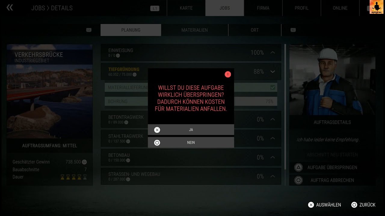 Bau-Simulator (2022, PS5) - Folge 43: Verkehrsbrücke 2/6 (Europa-Kampagne) [Gameplay, Deutsch]
