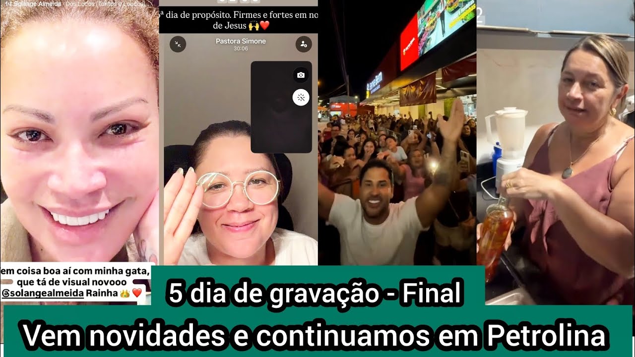 Lucas Guimarães tira foto com todo mundo após gravação e fica mais um dia em Petrolina com as tias 