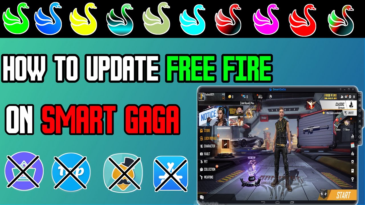✅HOW to install Free Fire In SmartGAGA Emulator - (APK+OBB) - 💯Update Free Fire In Smartgaga