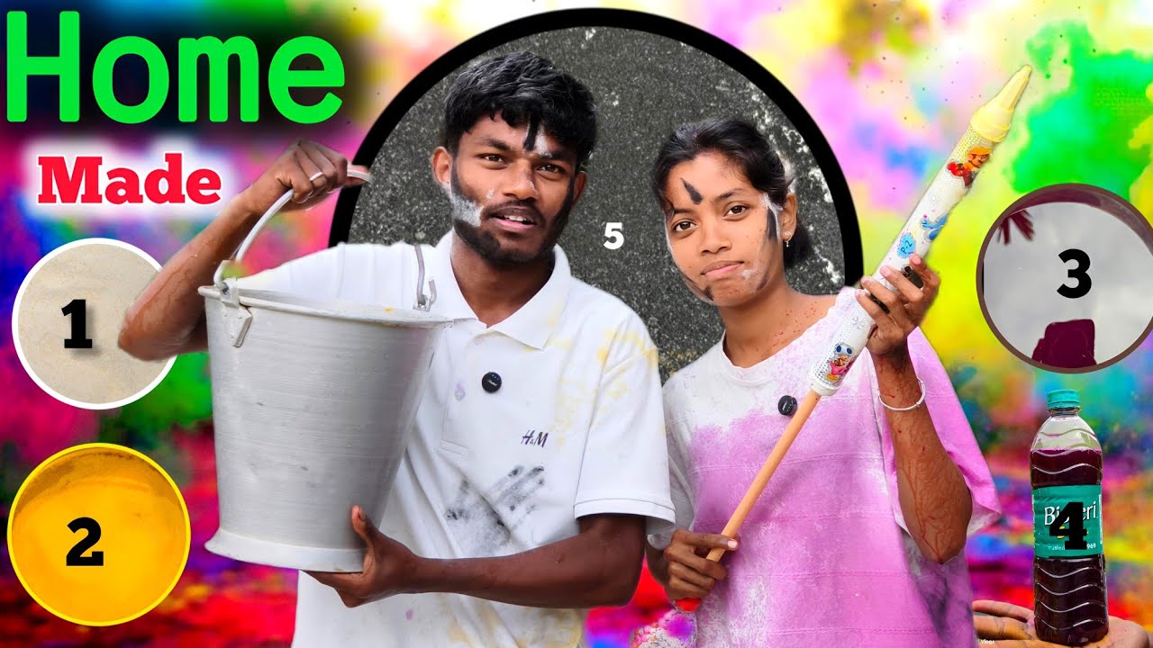Ghar 🏡 Par बनाया Holi Colours 🫟// 
