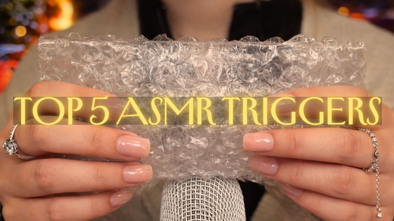 Top 5 ASMR TRIGGERS: Bubble Wrap, Styrofoam, Loofah, Fabric Bag & Tape