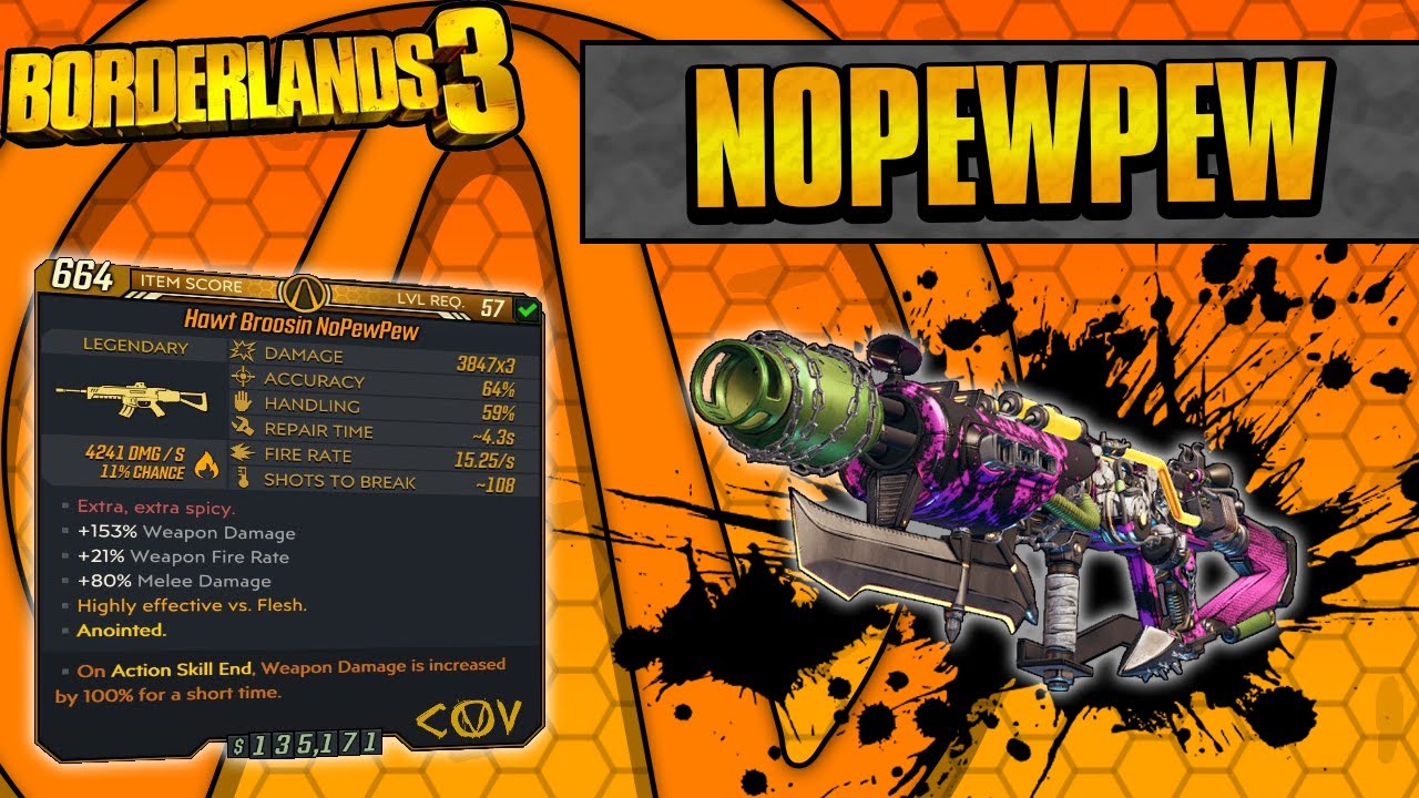 Borderlands 3 | NoPewPew Legendary Weapon Guide (Lots Of Pew Pew!)