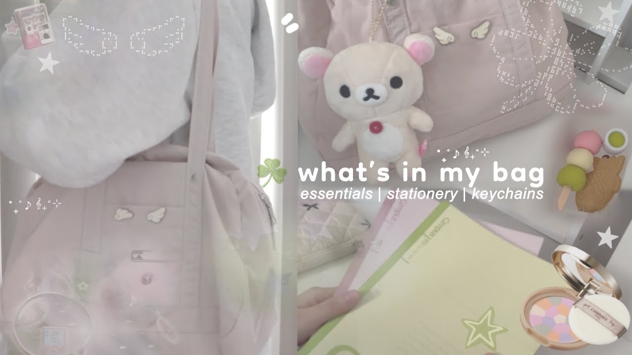 𑣲 what’s in my school bag┆daily essentials, stationery, makeup, keychains *ੈ✩‧₊˚