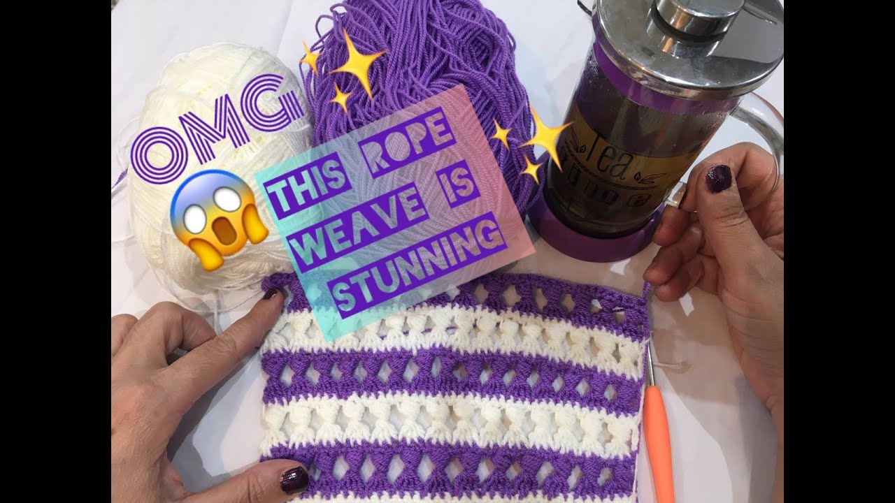 This rope weave is stunning | Easy crochet technique for stunning weaves