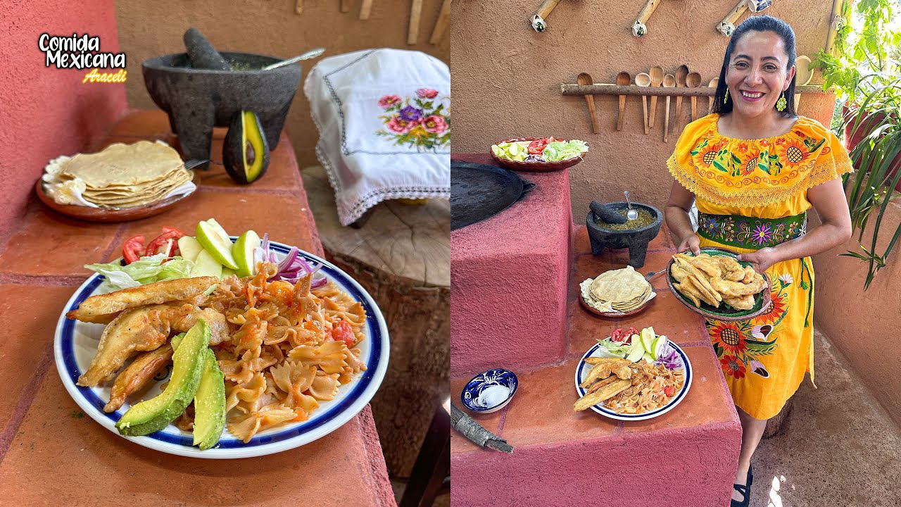 Estrenando el Vestido y Comida Completa Económica Tiritas de Pollo Rebosado