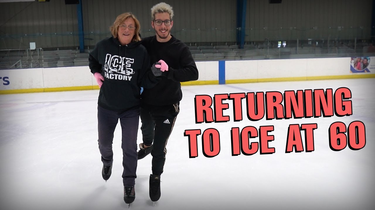 Mom returns to ice skating after 40 years! (+learned new dip)