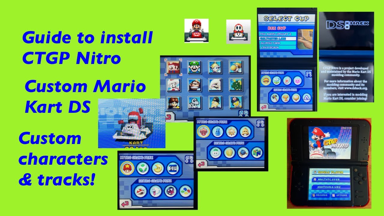 Как установить CTGP Nitro (мод Mario Kart DS) на 3DS или 2DS, DSi и Flashcart