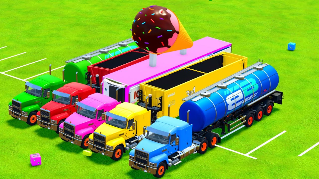 Work With Colors - FULL COLOR FLATBED TRAILER TRUCK - Farming Simulator 22 #43