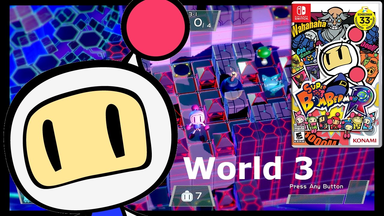 Super Bomberman R - Complete (World 3) - Walkthrough (Veteran Difficulty)