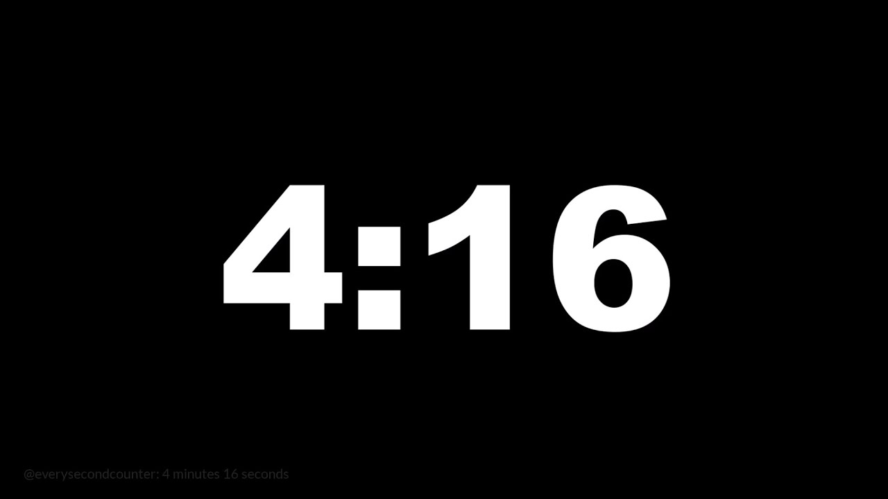 4 minutes 16 seconds [256 secs] clock timer countdown || Alarm Focus