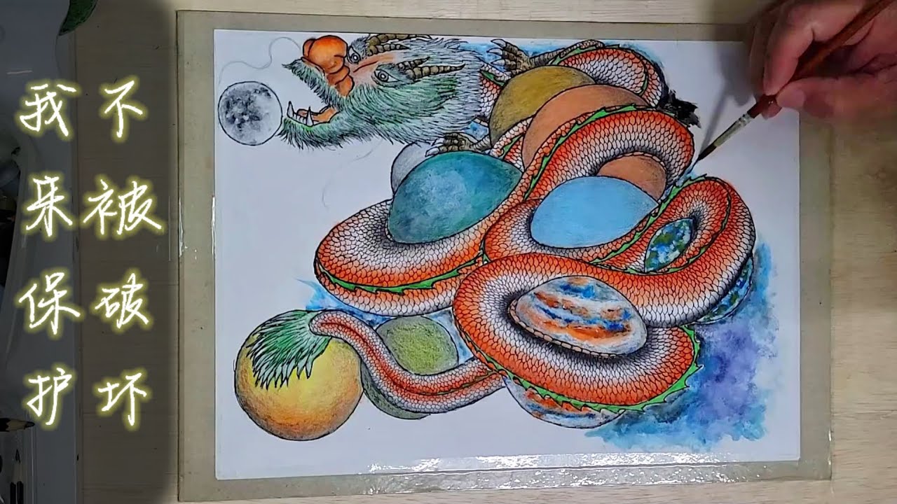 画龙过程 （加速）【我来保护 不被破坏】