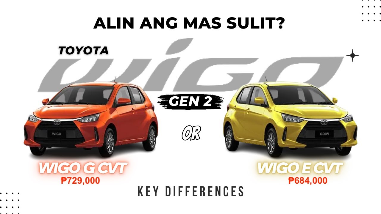 Toyota Wigo G CVT vs E CVT Comparison (Gen 2)