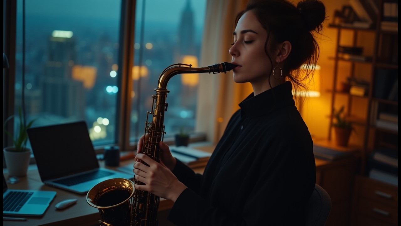10+ Hours Late Night Design Lounge | Smooth Saxophone for Deep Focus