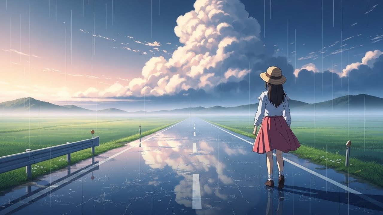 Endless Road, Gentle Rain | Ghibli Art Style