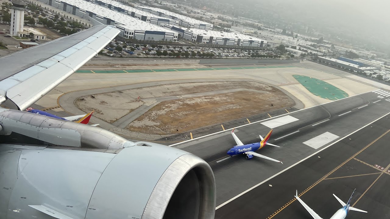 American Airlines Airbus A319-100 Pushback, Taxi and Takeoff from Burbank (BUR)