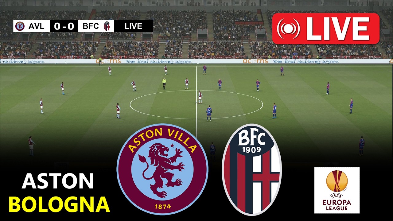 🔴LIVE : Aston Villa vs Bologna | Europa League 2026 | Full Match Streaming | PES 21 Simulation Game