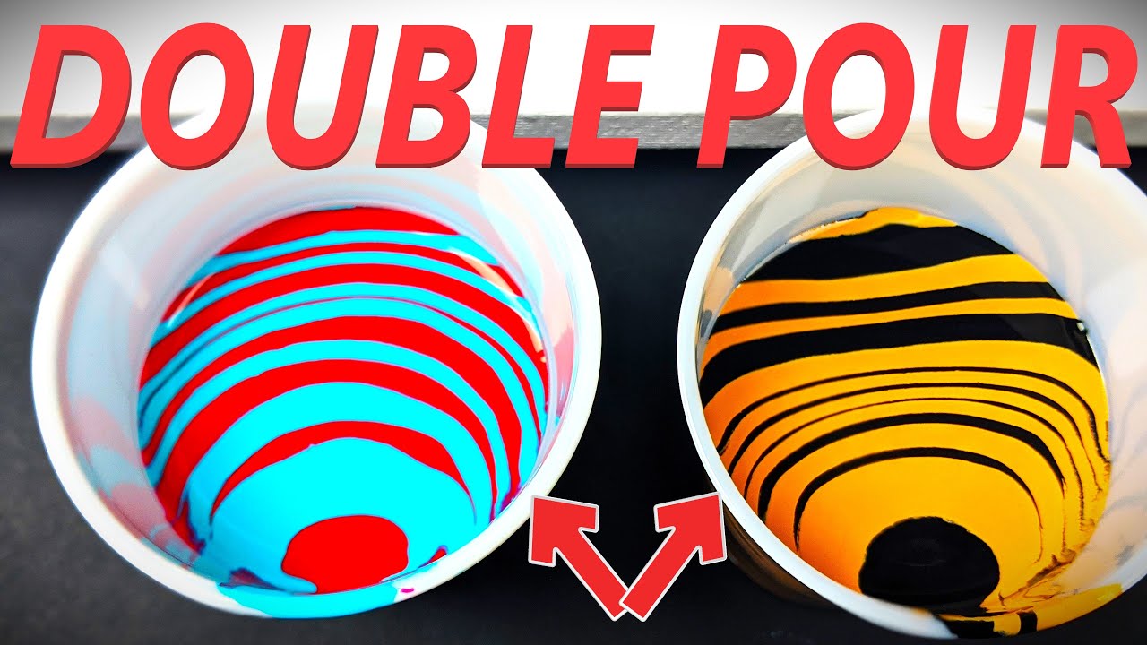 DOUBLE Acrylic Ring Pour Technique for Beginners | Abstract Art | Fluid ART | Acrylic Pour Painting
